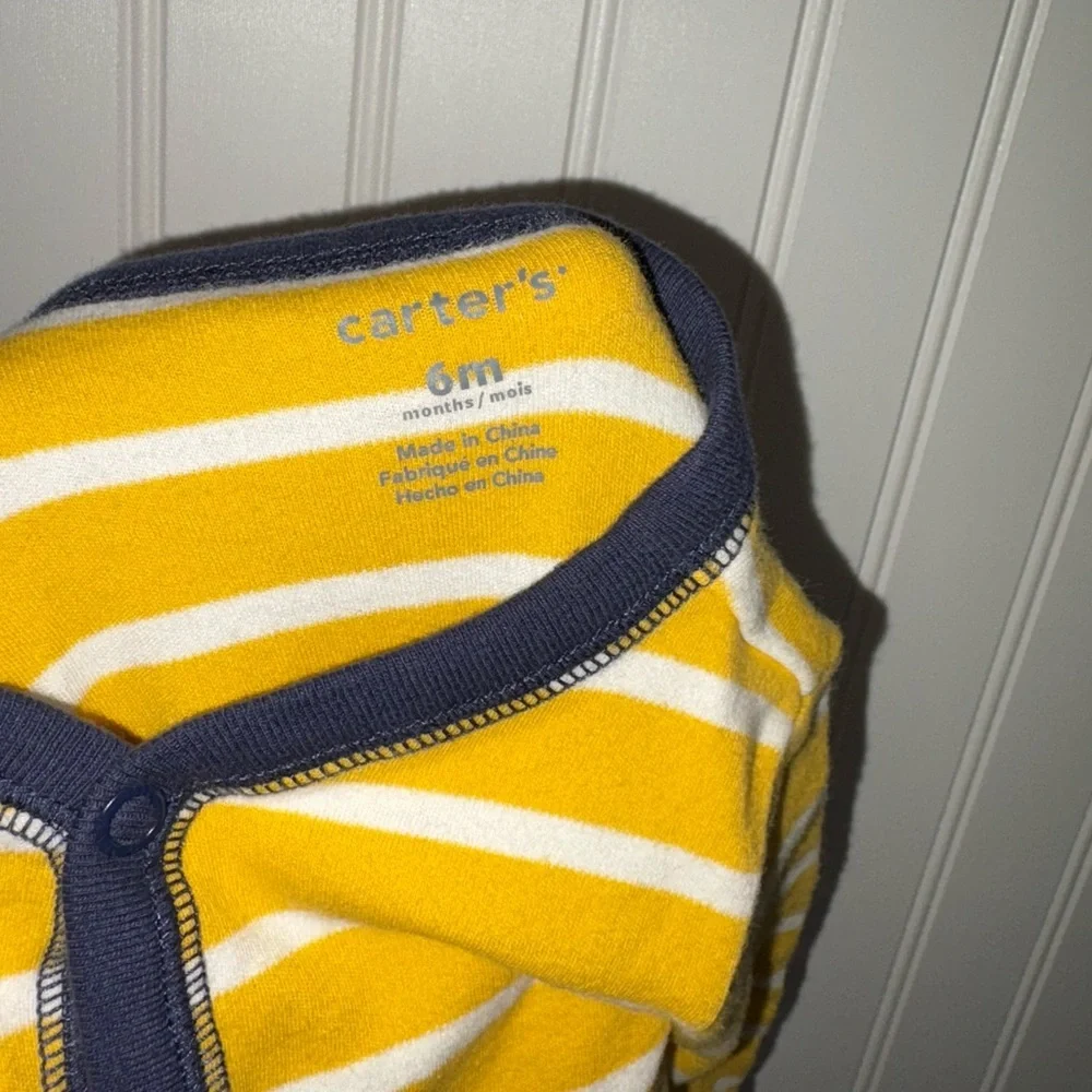 Carter's Yellow and Blue Footies with Built-in Feet